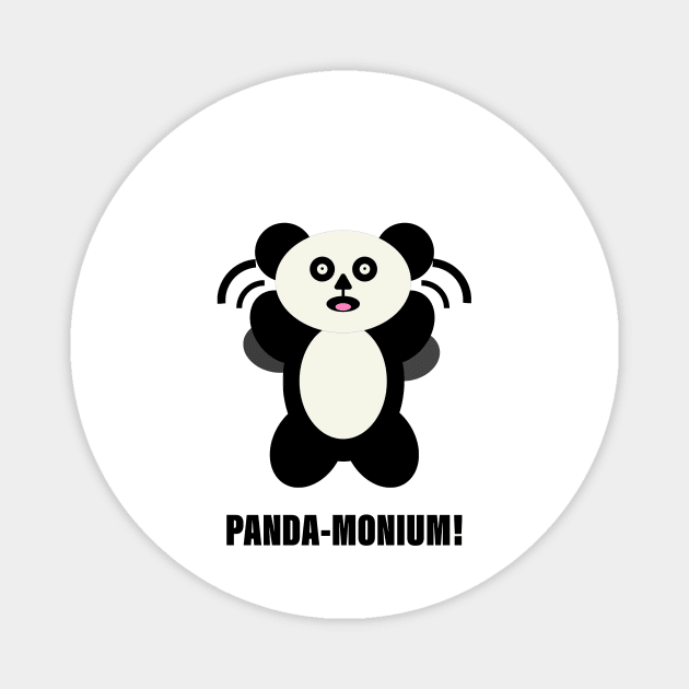 Panda-monium! Magnet by Full Moon Loom Tees